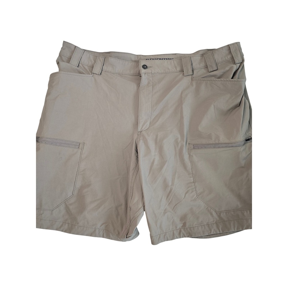 Duluth Trading Co Flexpedition Shorts Mens 46 Tan Nylon Stretch Cargo Hiking